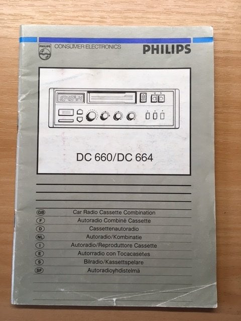 Volvo / Philips DC 660/DC 664 Autoradio Cassette Handleiding, Ophalen of Verzenden