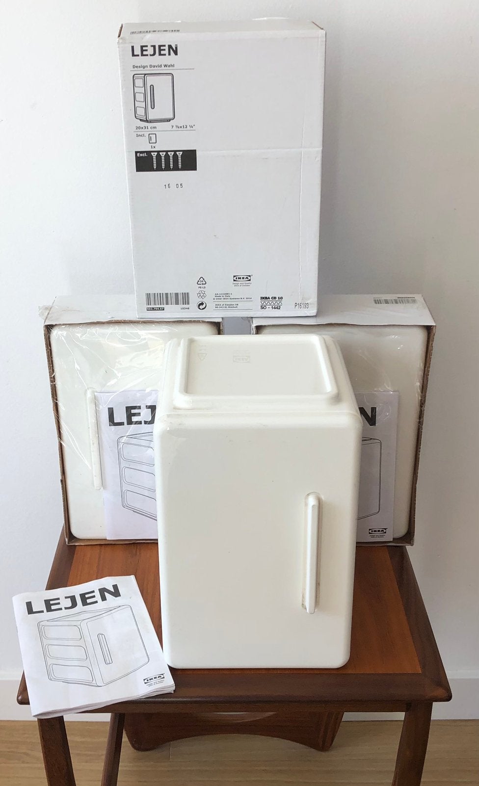 Drie IKEA LEJEN modulaire badkamerkasten | David Wahl, Ophalen, Zo goed als nieuw