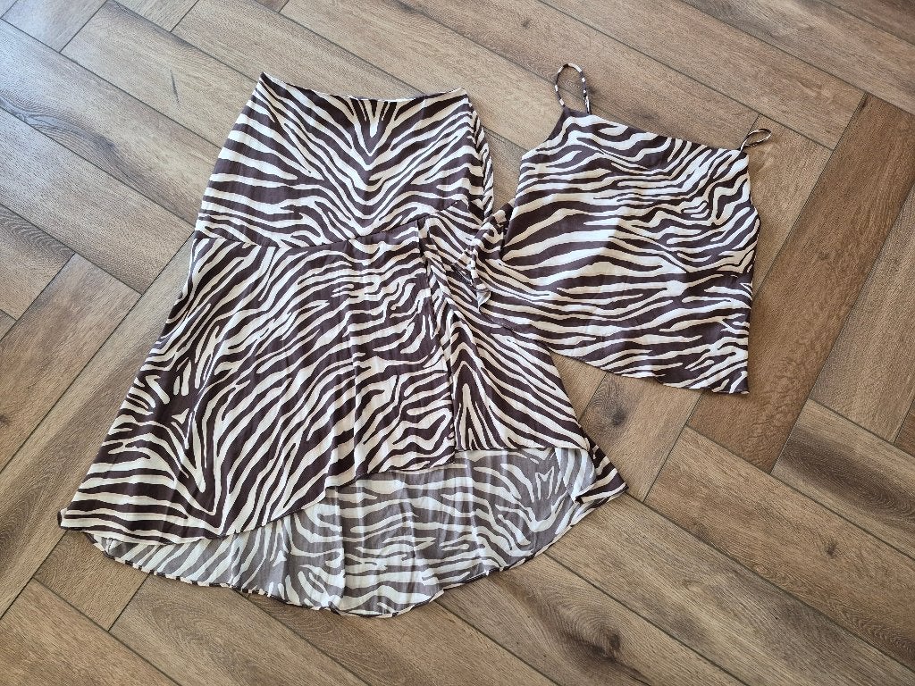 Super leuke set (rok + top) van Josh V, maat M, Kleding | Dames, Maat 38/40 (M), Bruin, Ophalen of Verzenden, Zo goed als nieuw