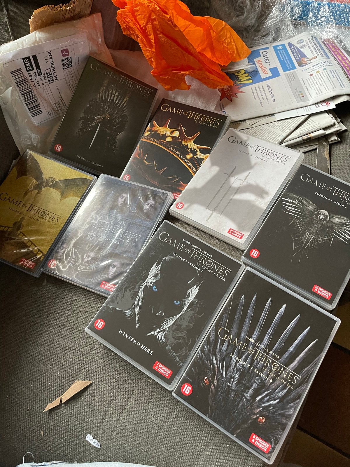 Game of Thrones DVD Boxset Seizoen 1-8, Gebruikt, Vanaf 16 jaar, Boxset, Science Fiction en Fantasy