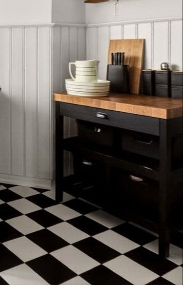 IKEA VADHOLMA Keukeneiland - Zwart met eiken blad, Ophalen, Hout, IKEA, Zwart