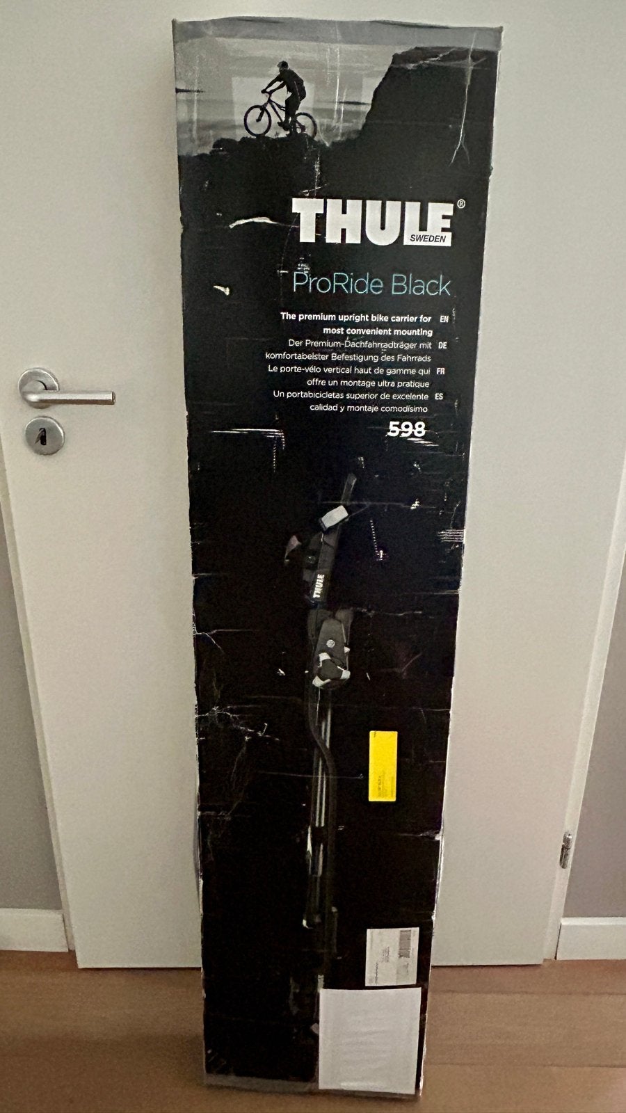 Thule ProRide Black 598 Dakdrager Fietsendrager - Nieuwstaat, Auto diversen, Brede banden, Ophalen of Verzenden, Zo goed als nieuw