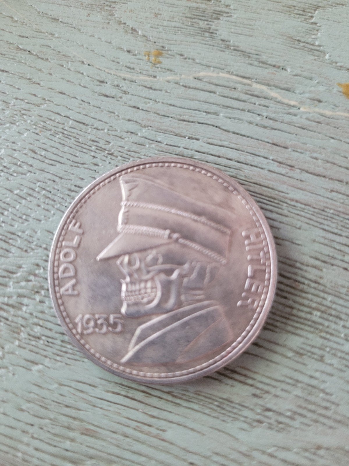 Adolf Hitler 1935 Doodshoofd Munt - Zeldzaam Verzamelstuk, Postzegels en Munten, Ophalen, Duitsland, Losse munt, Zilver