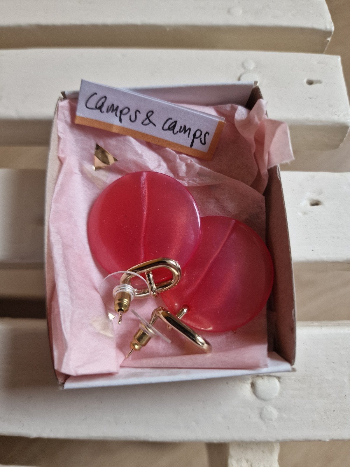 Camps & Camps Oorbellen - Roze/Goud, Ophalen of Verzenden