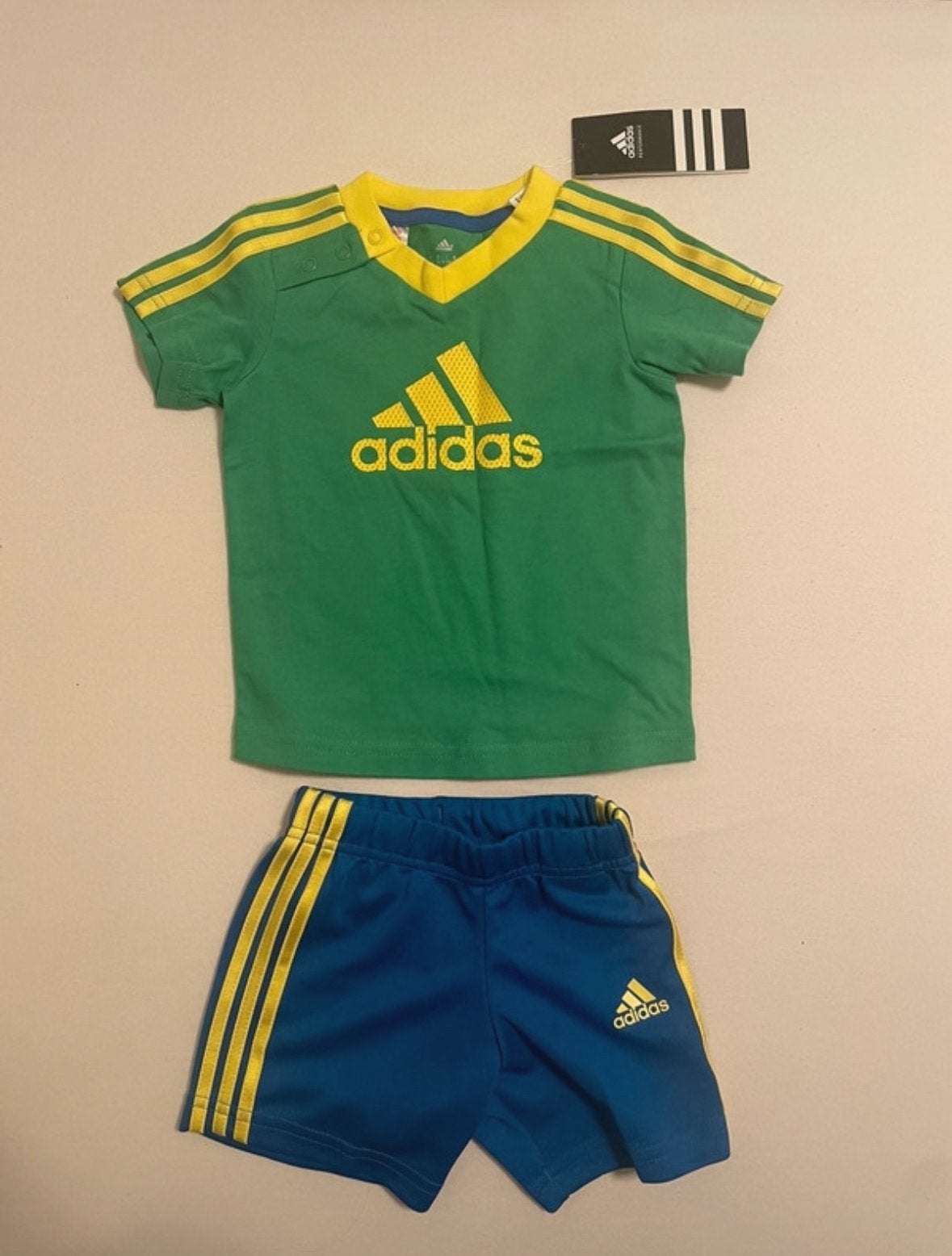 Adidas Baby Voetbalsetje Brasil - Groen/Blauw (6-9 maanden), Ophalen of Verzenden, Nieuw, Jongetje of Meisje, Pakje