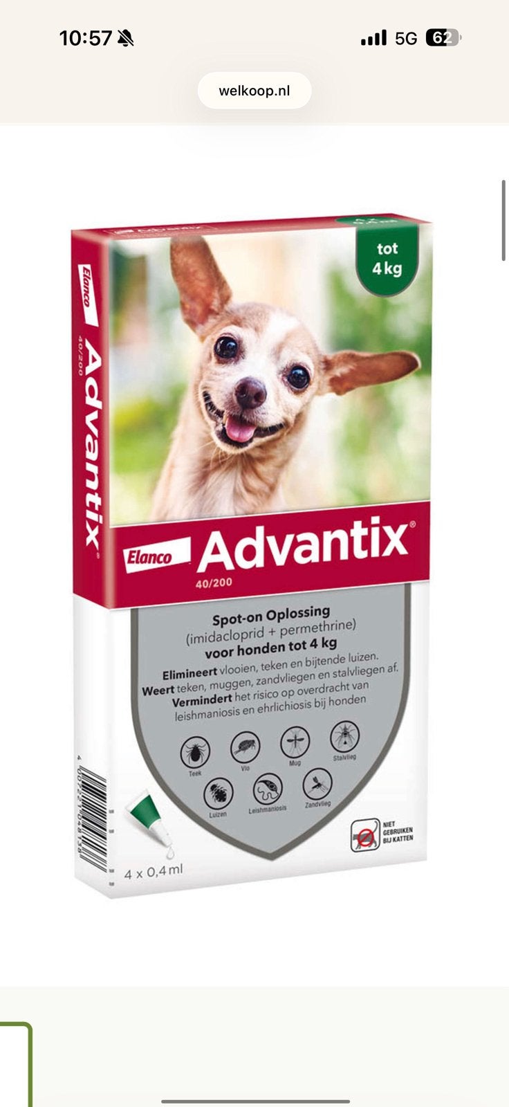 3 pipetten Advantix houdbaar 02/2029, Dieren en Toebehoren, Honden-accessoires, Ophalen, Nieuw, Overige typen