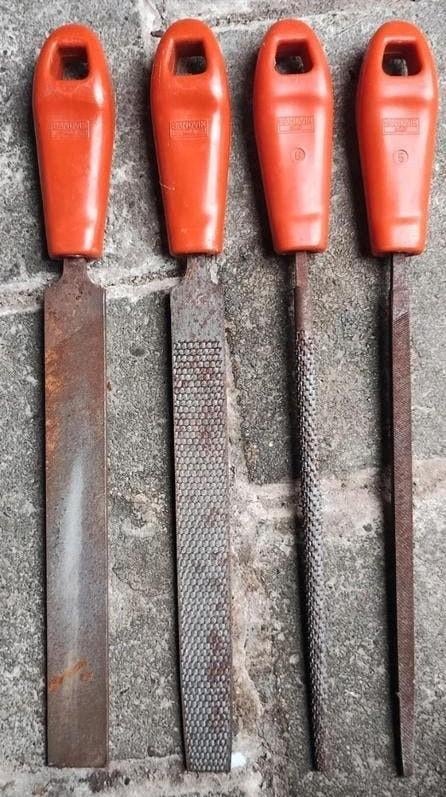 Vintage Sandvik vijlen set - 4 stuks, Verzenden, Gebruikt