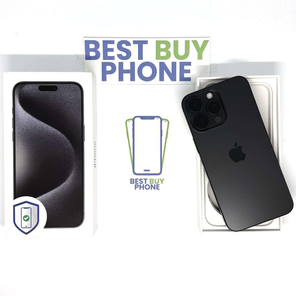 iPhone 15 Pro Max 256GB zwart E-sim /krasvrij  /100% batt /g, 256 GB, Apple, Zwart, IPhone 15 Pro Max