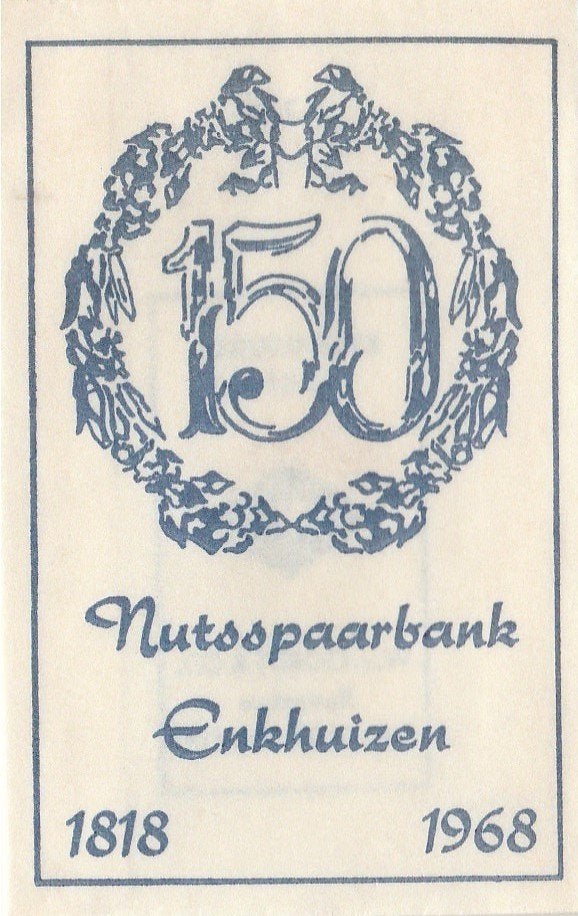 Nutsspaarbank Enkhuizen 1968 - 150 jaar, Ophalen of Verzenden