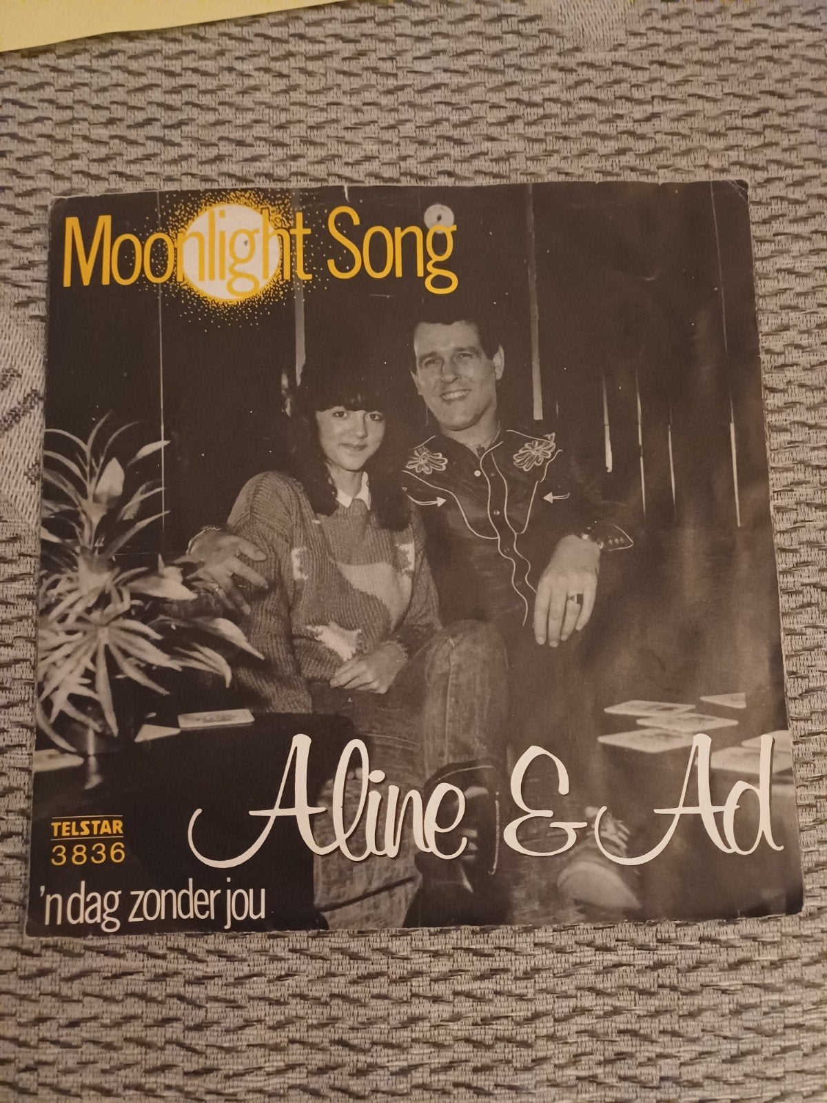 Aline & Ad - Moonlight Song / 'n dag zonder jou (Single), Gebruikt, 7 inch, Ophalen of Verzenden, Nederlandstalig