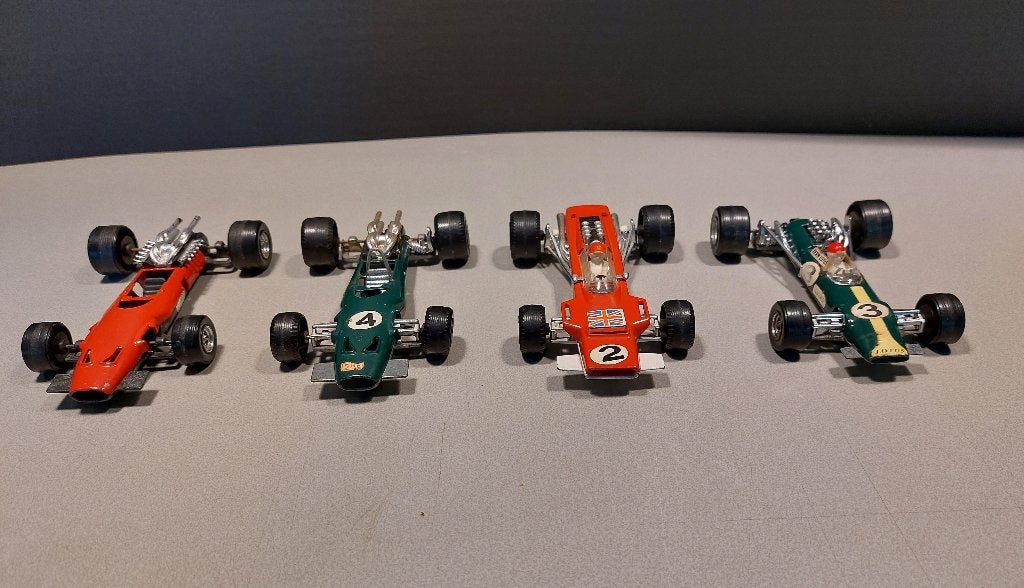 4x POLITOYS F1 racewagens uit de oude doos, Ophalen of Verzenden, Gebruikt, Auto, Overige merken