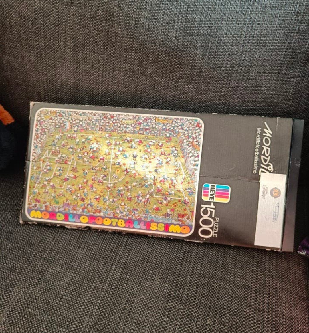 Heye Mordillo 'Footballissimo' Legpuzzel 1500 stukjes, Ophalen of Verzenden, 500 t/m 1500 stukjes, Zo goed als nieuw, Legpuzzel