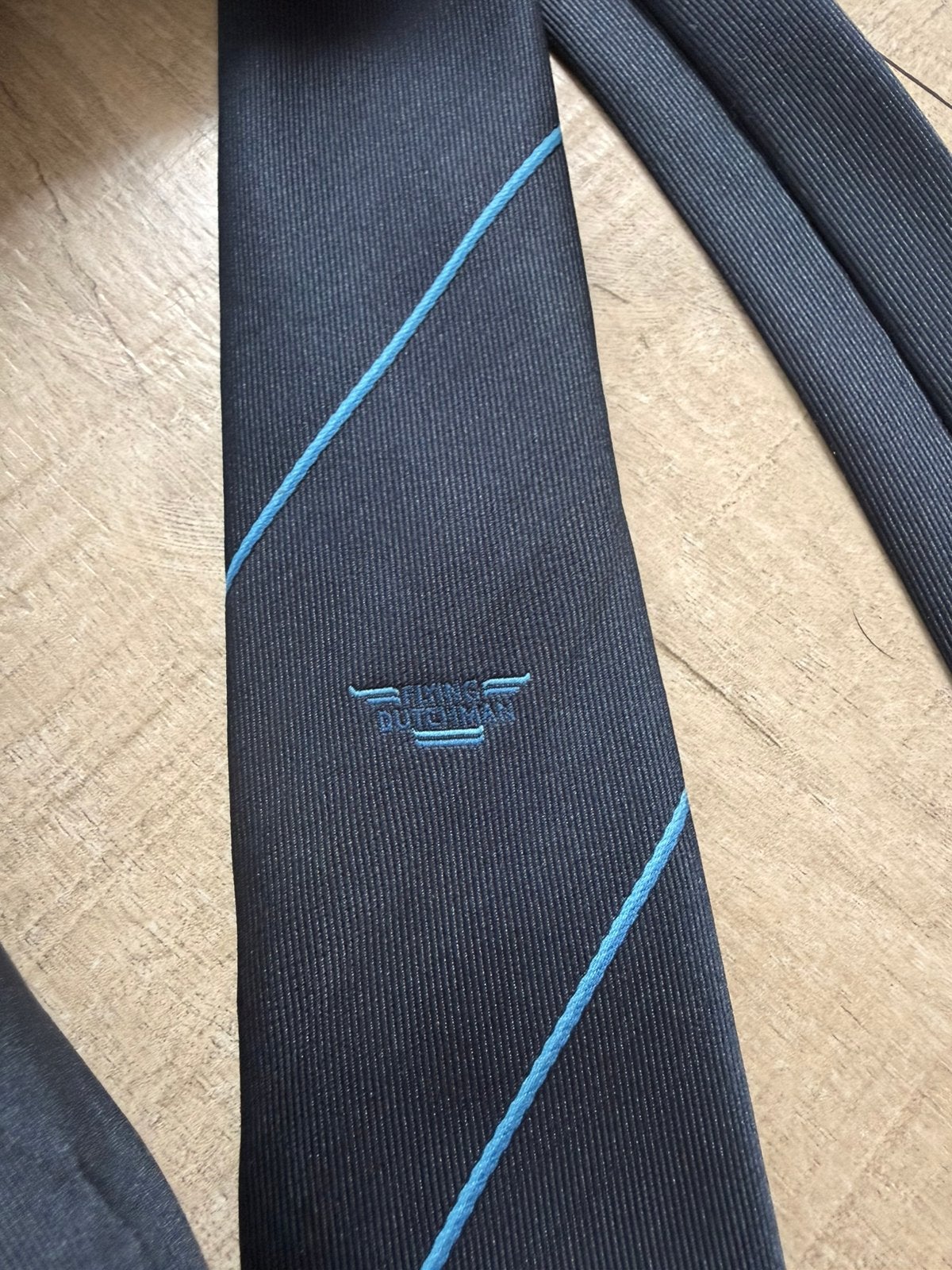 Klm stropdas zijde, Verzenden, Zo goed als nieuw, Blauw, Effen