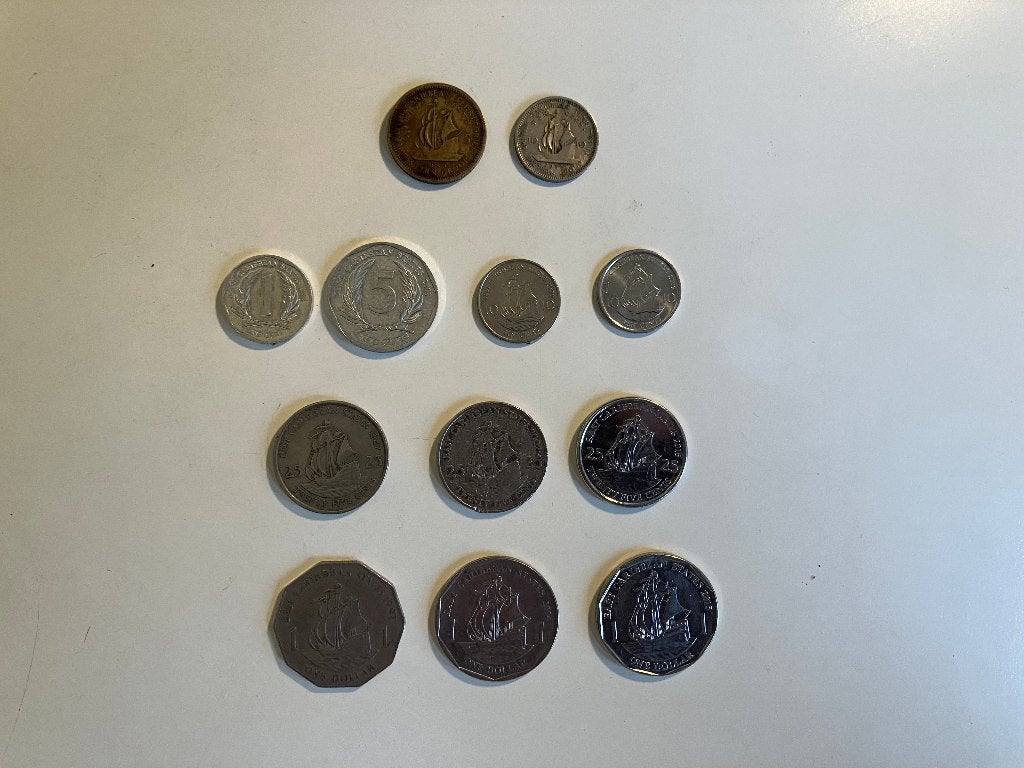 East Caribbean States, 12 munten, 1955-2016, Ophalen of Verzenden, Overige landen, Losse munt