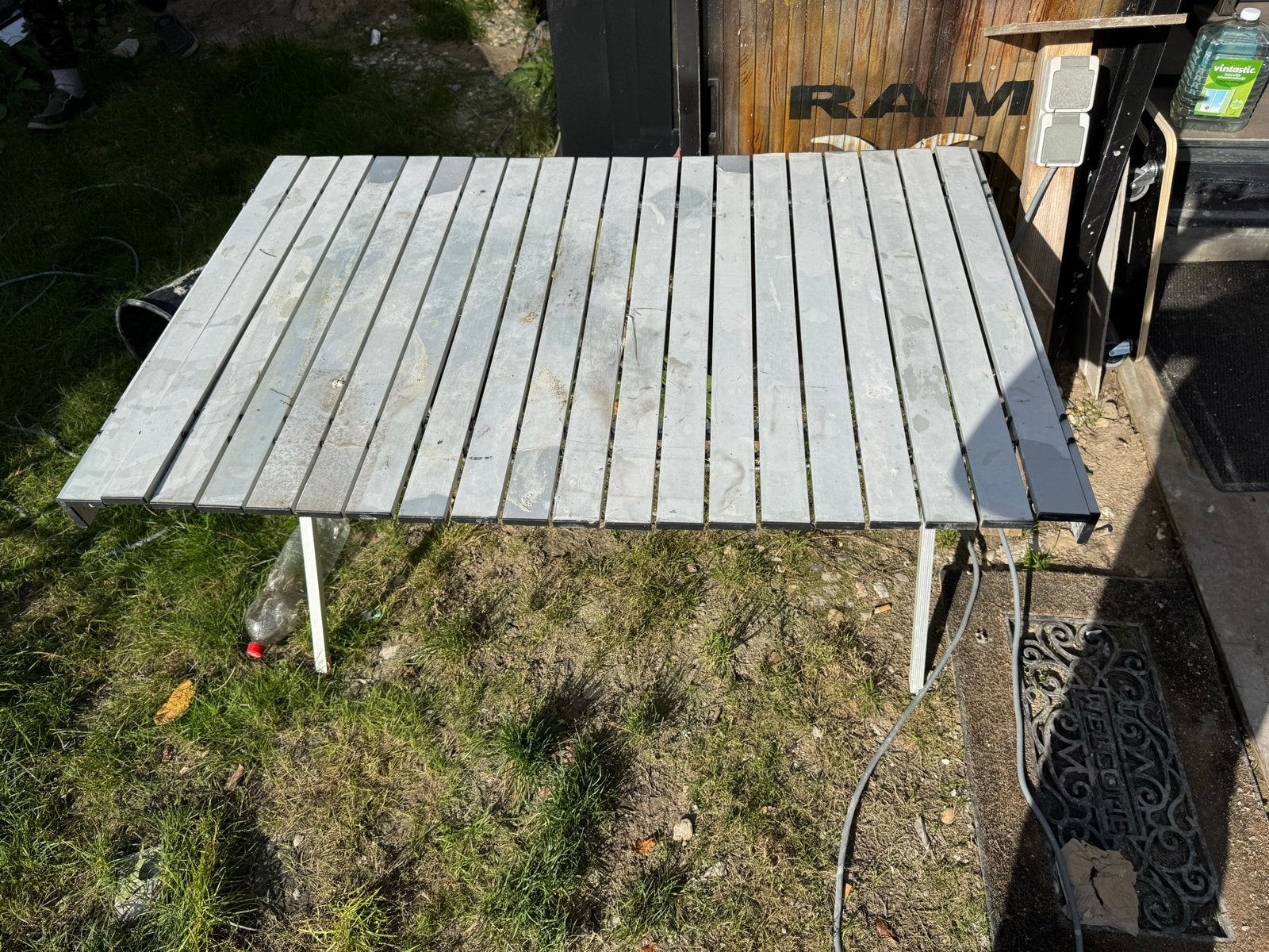 4 campingstoelen en campingtafel, Ophalen, Gebruikt, Campingstoel