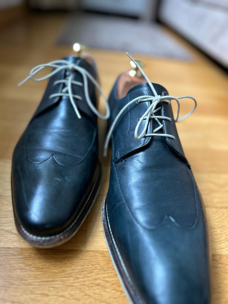 Stijlvolle Nette van Bommels. Maat 10. Breedtemaat G1/2, Blauw, Ophalen of Verzenden, Zo goed als nieuw, Veterschoenen