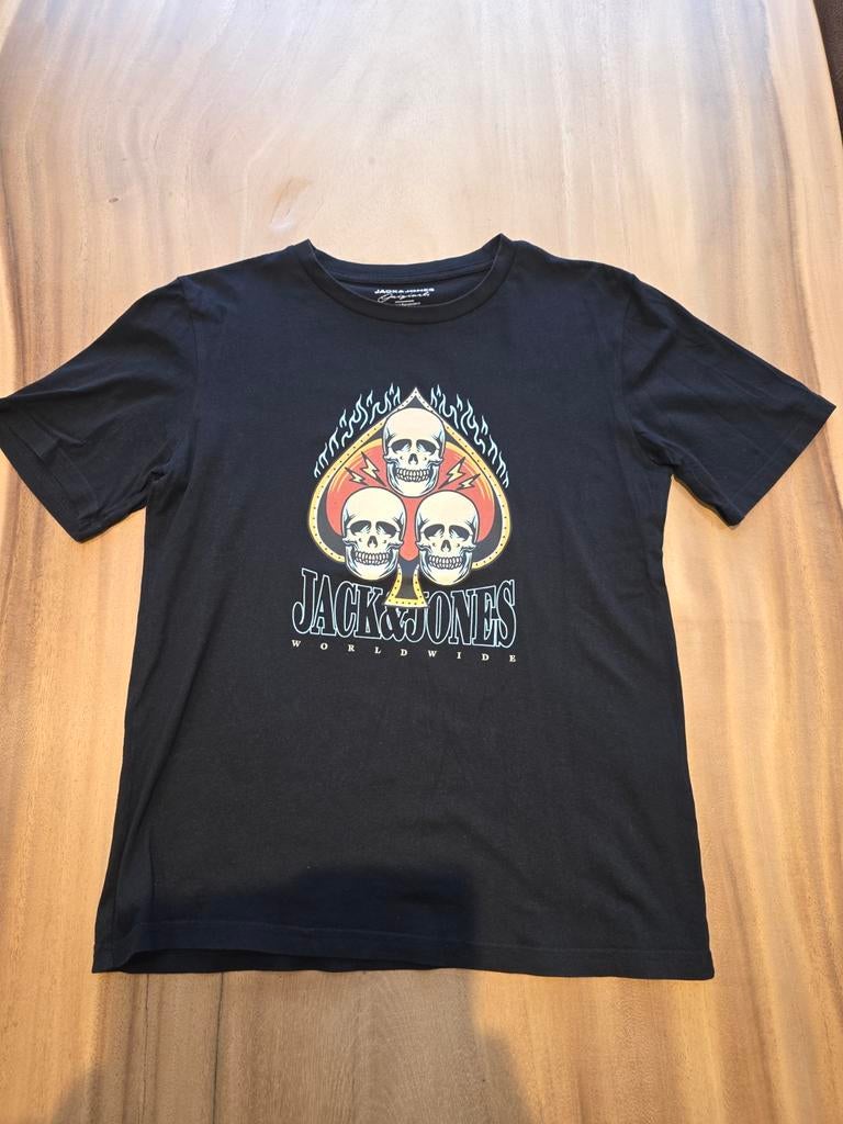 Jack & Jones T-shirt met schedelprint - Maat S, Zwart, Ophalen of Verzenden, Gedragen, Jack & Jones