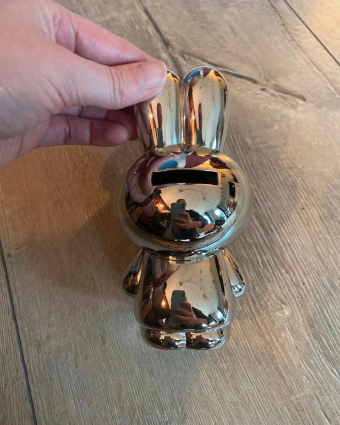Nijntje spaarpot Zilverstad – zilverkleurig – Miffy, Verzamelen, Ophalen of Verzenden, Zo goed als nieuw, Overige materialen, Strip- of Tekenfilmfiguur