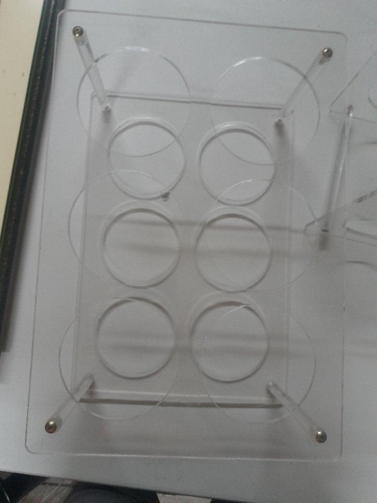 Twee Plexiglas Wijnrekken (6 flessen per rek), Kunststof, Gebruikt, 5 tot 15 flessen, Ophalen of Verzenden