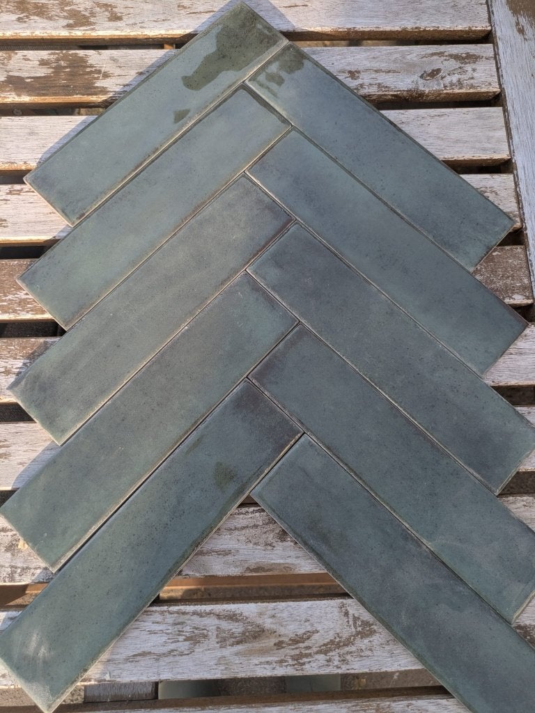 Kleine groene tegels, Ophalen, Nieuw, Minder dan 20 cm, Minder dan 20 cm