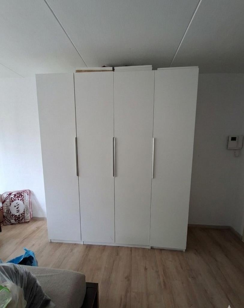 Witte Pax kast 2 meter breed, Huis en Inrichting, Kasten | Kledingkasten, Met deur(en), Gebruikt, 200 cm of meer, Ophalen of Verzenden