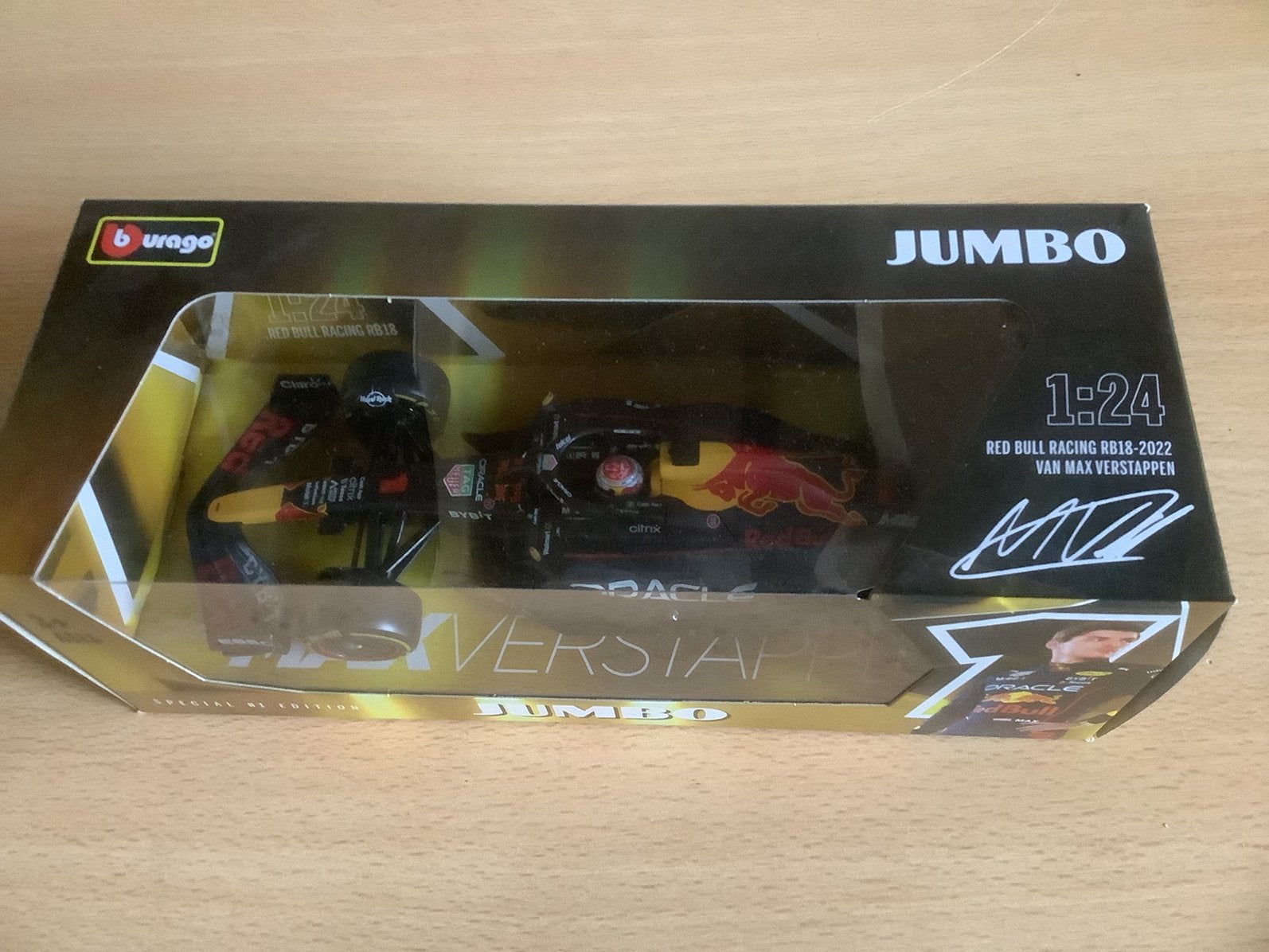 Max Verstappen rb uit 2022 jumbo, Ophalen of Verzenden, Zo goed als nieuw, Bburago