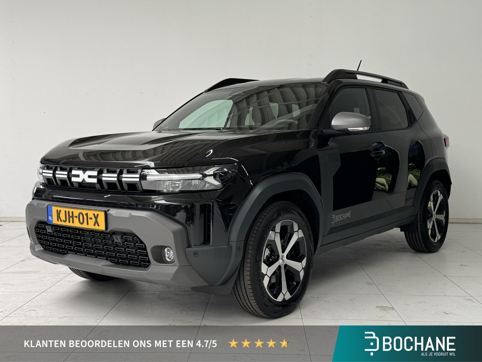 Dacia Duster 1.8 hybrid 155 limited edition | DEMO | Navigat, Auto's, Dacia, Stof, 1789 cc, Zwart, Origineel Nederlands