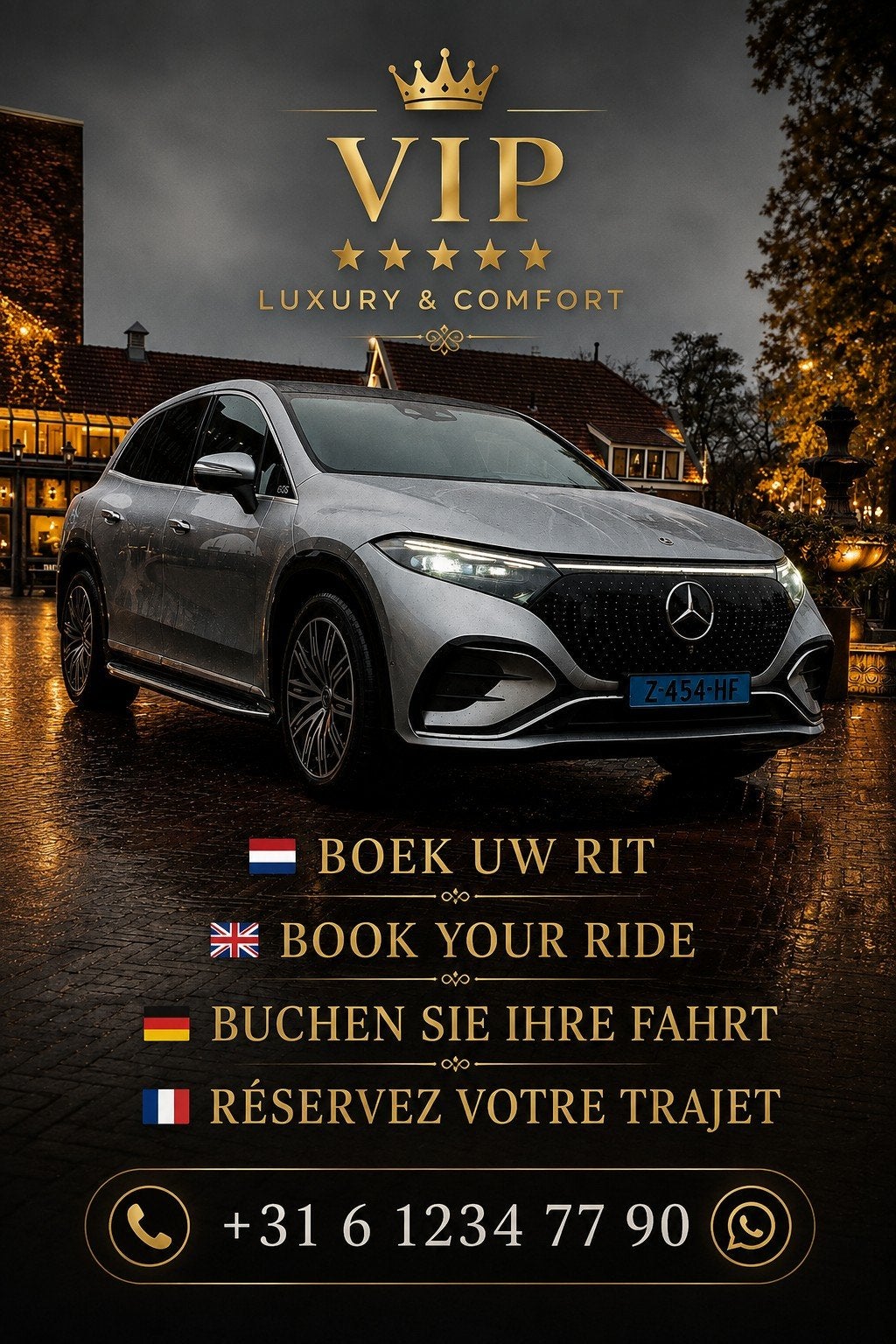 Luxe Zakelijk Vervoer | Mercedes EQS SUV | 24/7, Chauffeursdiensten