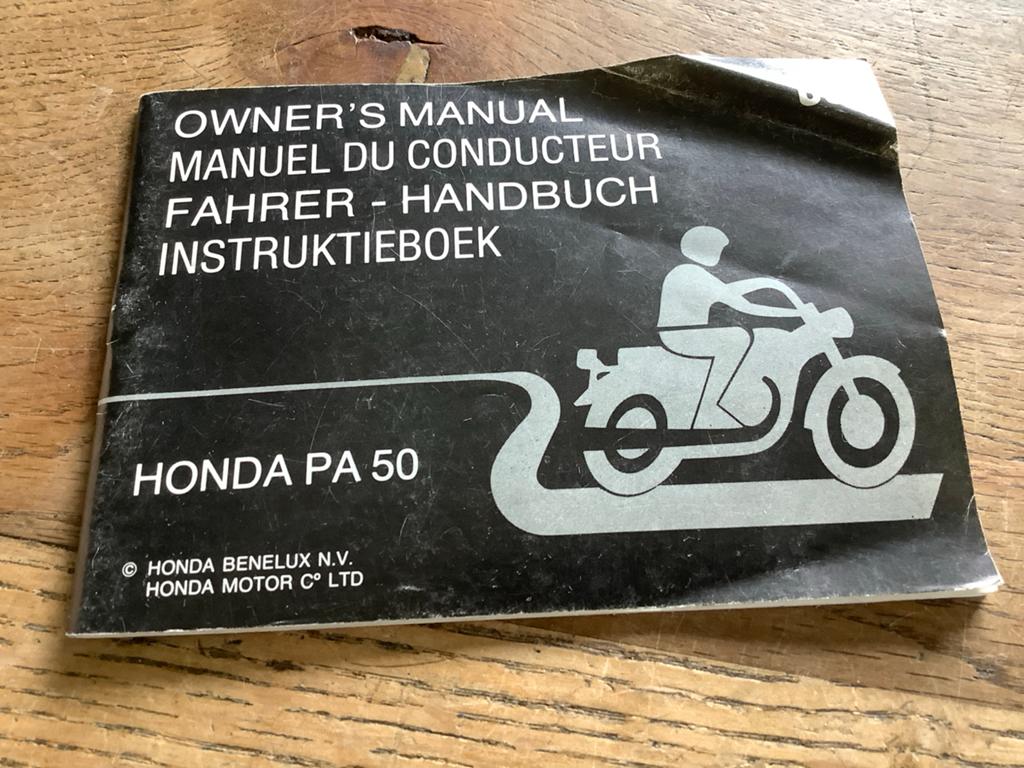 Handleiding Honda PA 50 - Instructieboek, 1985., Verzenden, Gebruikt, Overige modellen