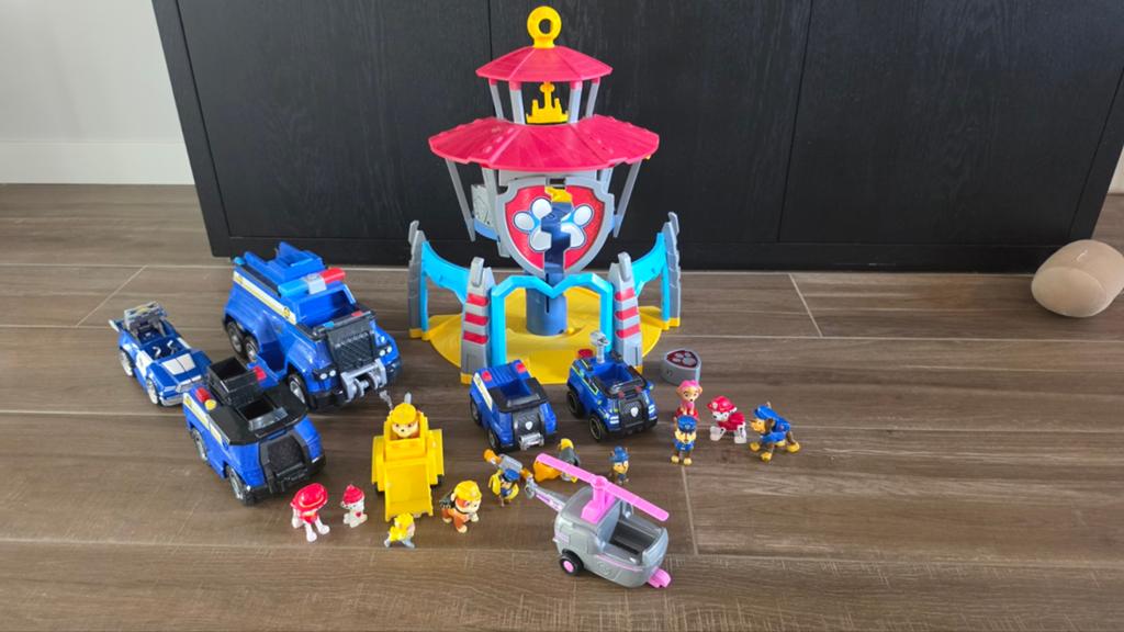 PAW Patrol Dino Rescue Hoofdkwartier en politie cruiser, Ophalen of Verzenden, Zo goed als nieuw, Afstandsbediening