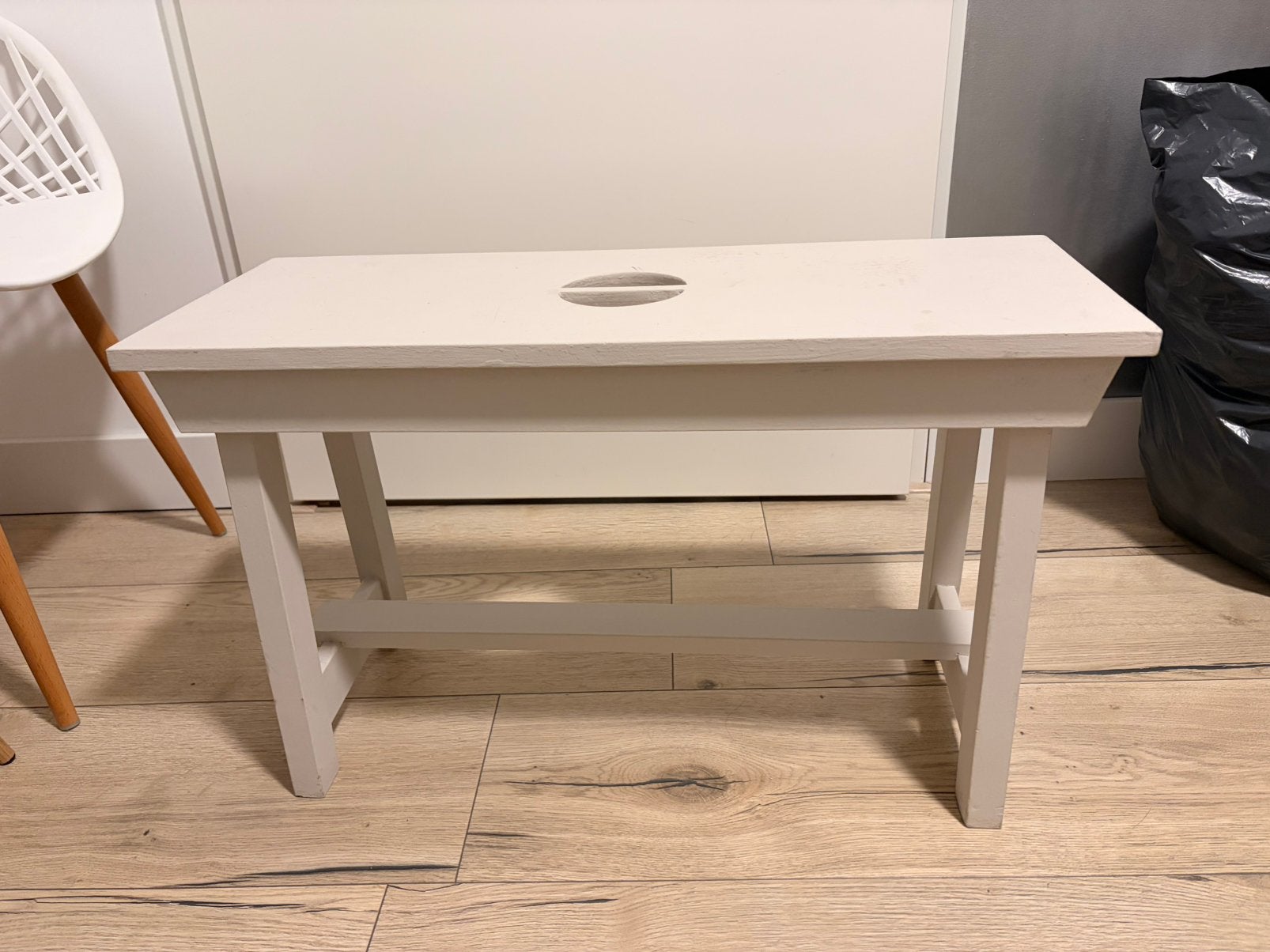 Houten bankje/ sidetable GRATIS, Huis en Inrichting, Ophalen, Gebruikt, 25 tot 50 cm, Rechthoekig