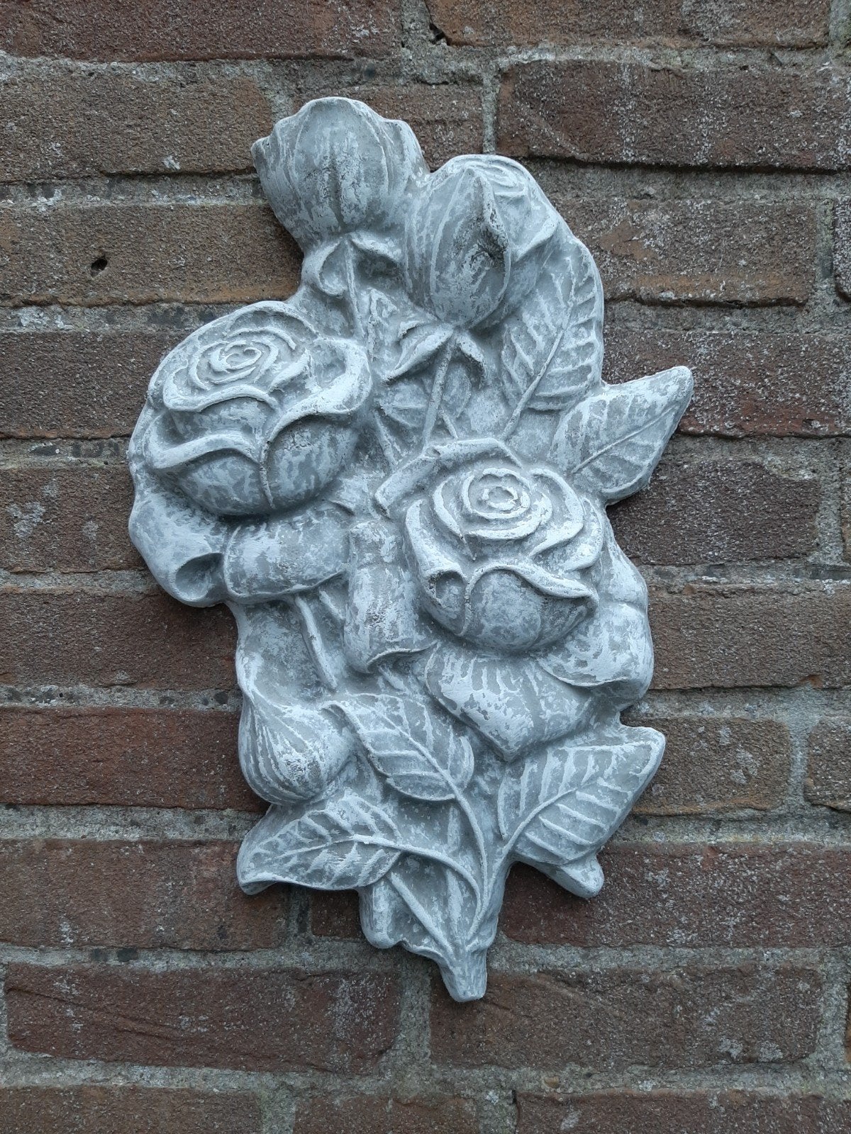Rozen wanddecoratie betonnen beeld tuinbeeld beton, Ophalen of Verzenden