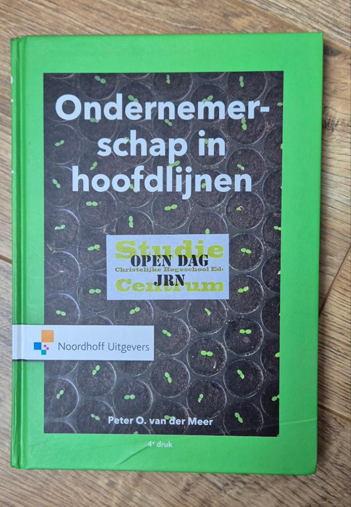 Ondernemerschap in hoofdlijnen - Peter O. van der Meer, Boeken, Studieboeken en Cursussen, Peter O. van der Meer, Zo goed als nieuw