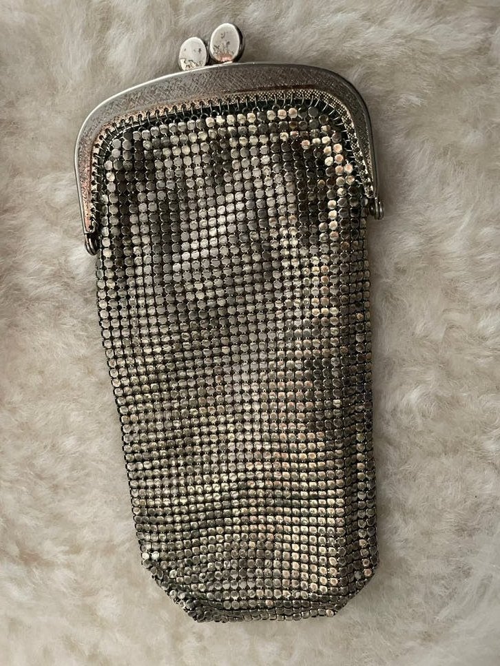 Glomesh vintage mesh brillenetui sigaretten knipsluiting, Ophalen of Verzenden