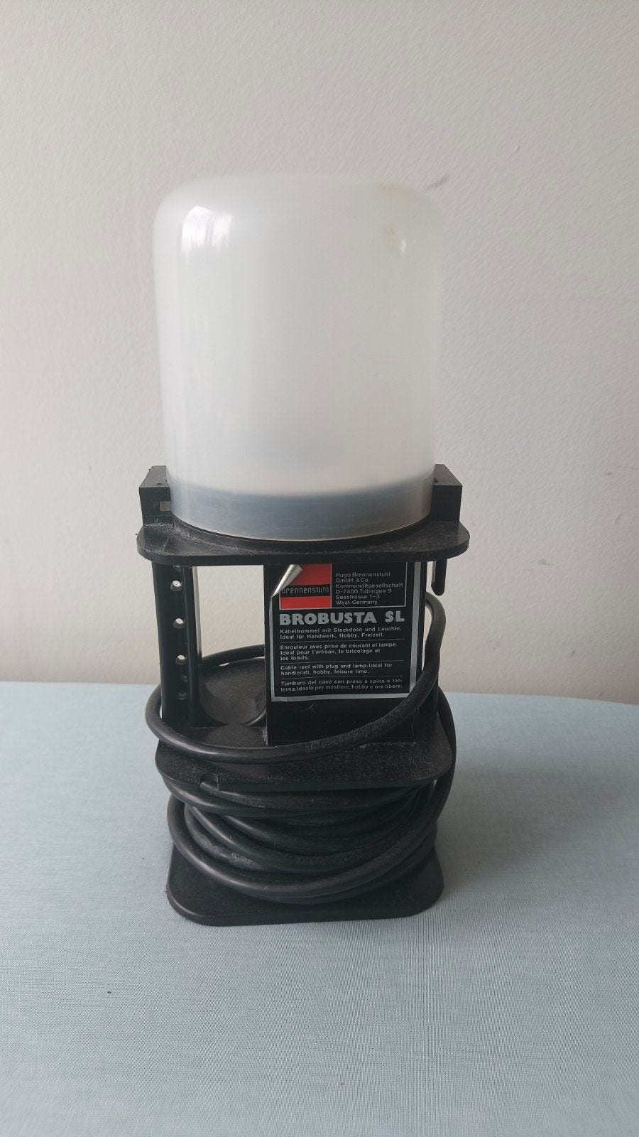 Draagbare Bouwlamp met verlengkabel en stopcontact, Ophalen of Verzenden, Gebruikt, 50 tot 200 watt, Lamp met armatuur