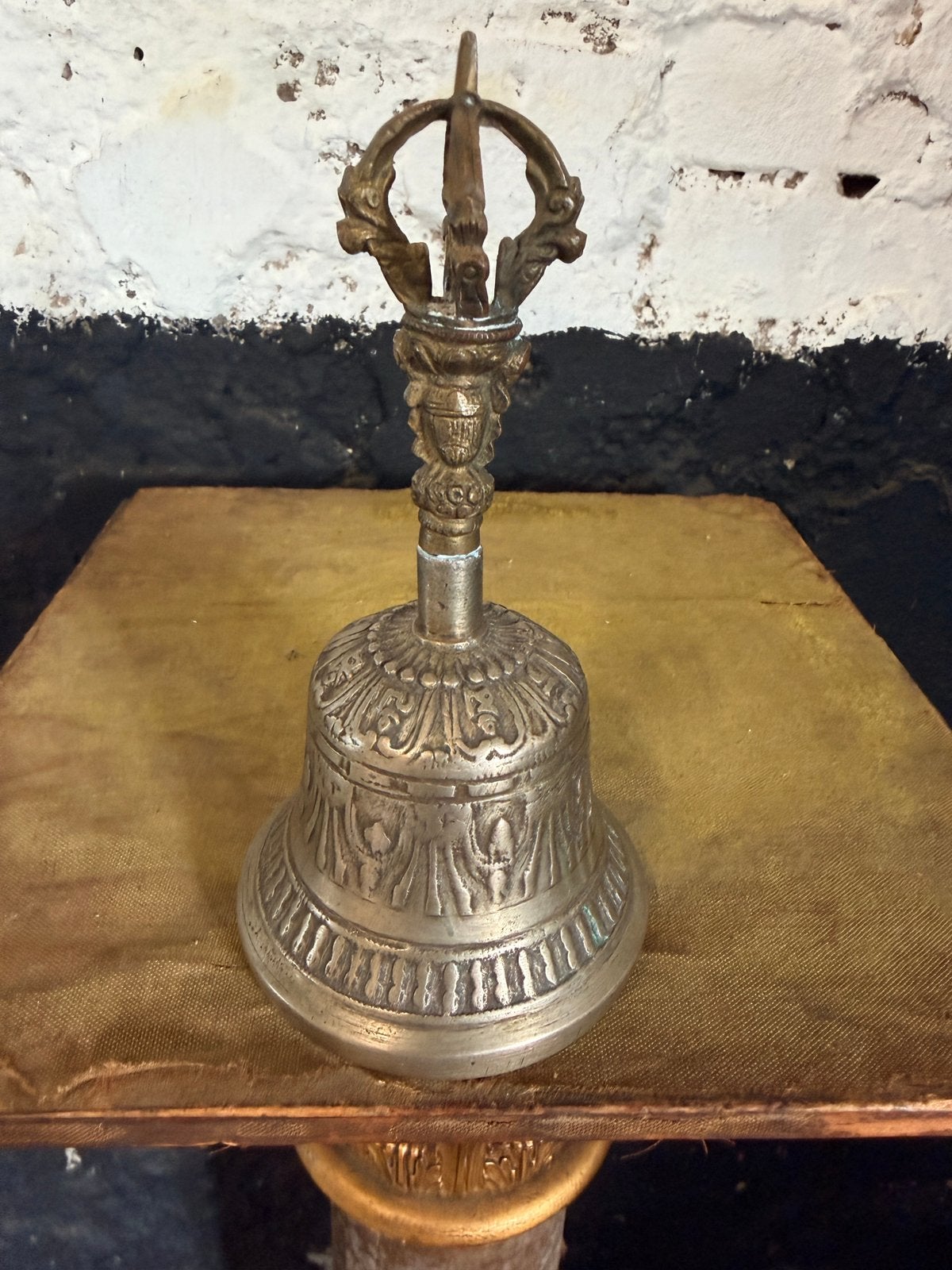 Vintage Tibetaanse Ghanta handbel bel met Vajra / Dorje, Ophalen of Verzenden, Koper