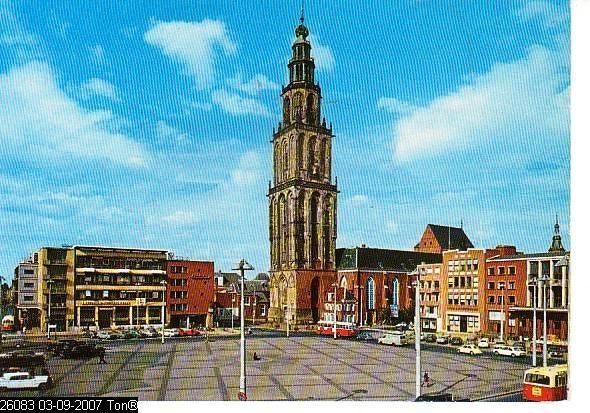 Ansichtkaart	Groningen	Martinitoren, Verzenden, 1960 tot 1980, Ongelopen, Groningen