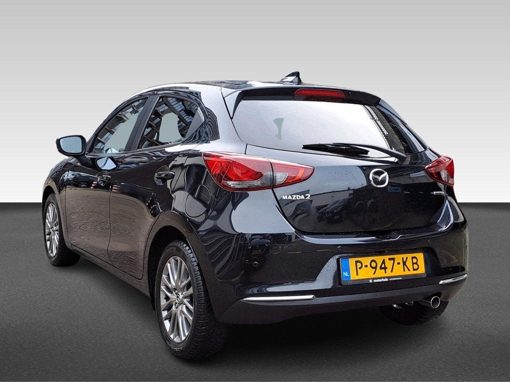 Mazda 2 1.5 SKYACTIV-G 90PK LUXURY NAVI CAMERA HUD LED ECC N, Auto's, Mazda, Zwart, Origineel Nederlands, Bedrijf, Handgeschakeld