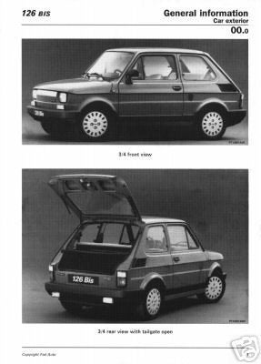 FIAT 126 BIS factory Service/Repair TIS CD, Verzenden
