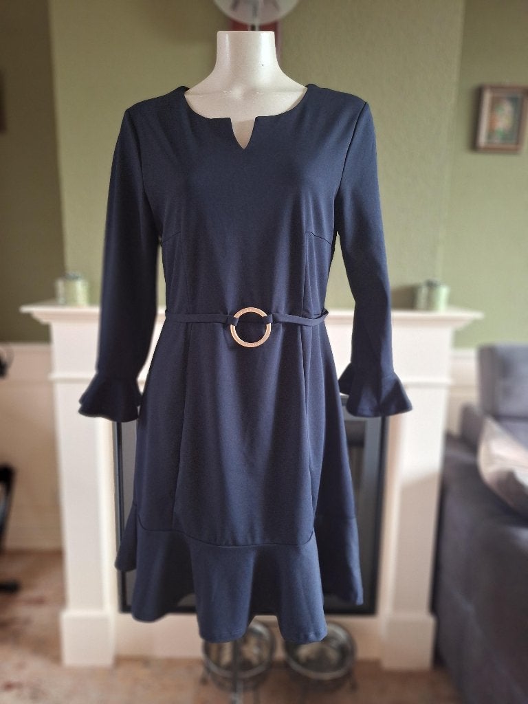 K-Design K Design schitterende jurk M 38, K-design, Maat 46/48 (XL) of groter, Zo goed als nieuw, Knielengte