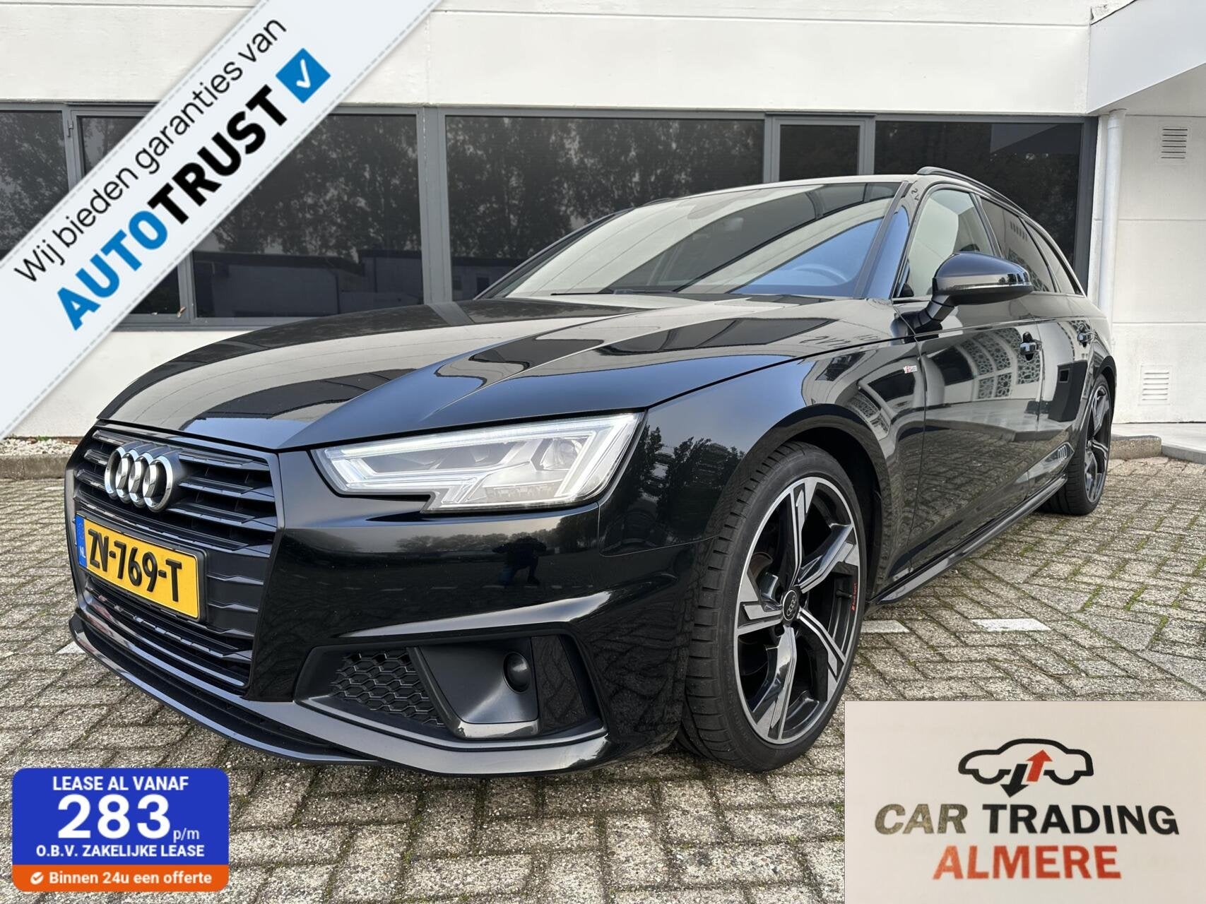 Audi A4 Avant 35 TFSI Sport S line BLACK LINE COMPETITION, Auto's, Gebruikt, 4 cilinders, A4, Zwart
