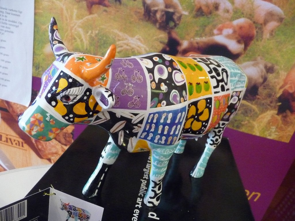 Nieuw Cow Parade koe Cowcado de Impanema gratis verzending., Ophalen of Verzenden, Beeld, Steen/keramiek