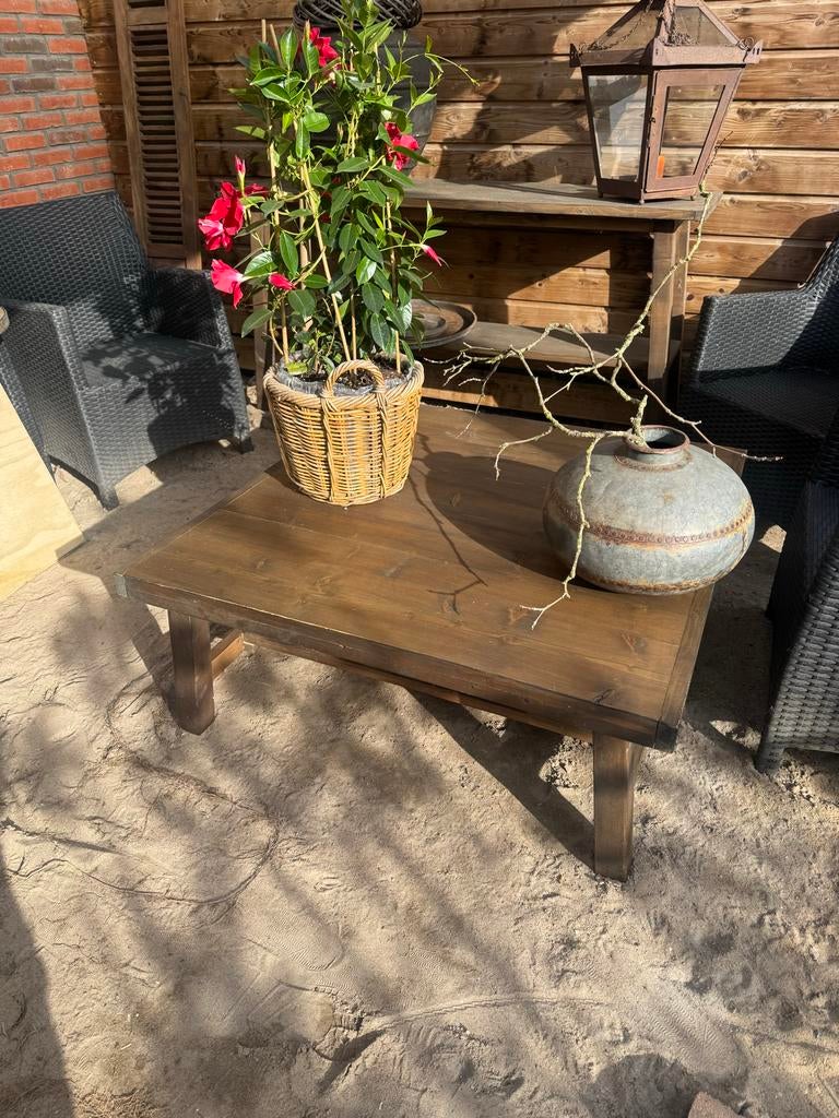 houten salontafel - Gebruikt, Huis en Inrichting, Tafels | Eettafels, Ophalen, Gebruikt, 50 tot 100 cm, 150 tot 200 cm