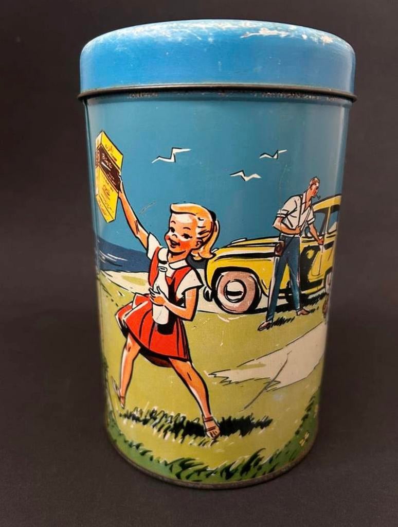 Vintage Jaren ‘50 Voorraadblik, Verzamelen, Blikken, Zo goed als nieuw, Overige, Ophalen of Verzenden