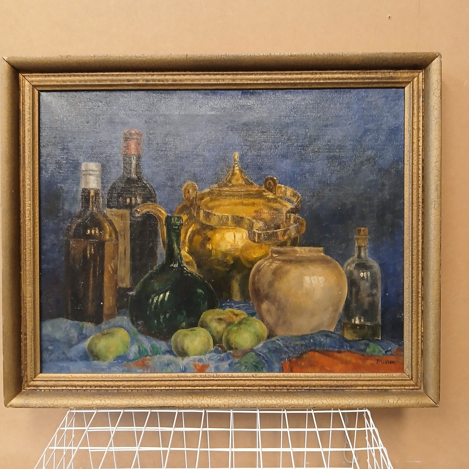Stilleven van Johannes Herbert Plokker (1907-1993), Doek, Realistisch, Stilleven, Ophalen of Verzenden