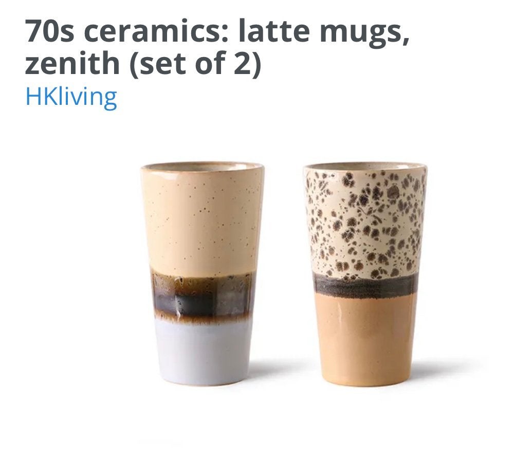 Op zoek naar deze HK Living latte mokken, Ophalen, Zo goed als nieuw, Ogen