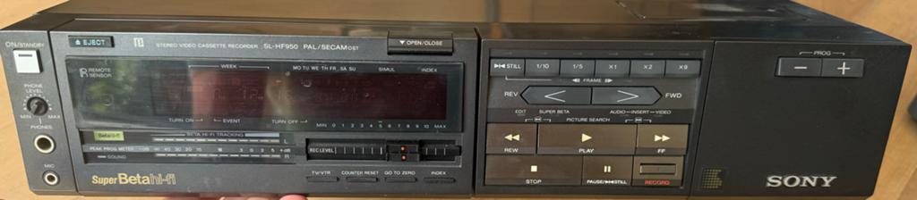 Sony Super Beta Betamax SL-HF950 Videorecorder, Ophalen of Verzenden, Gebruikt, Betamax-speler of -recorder