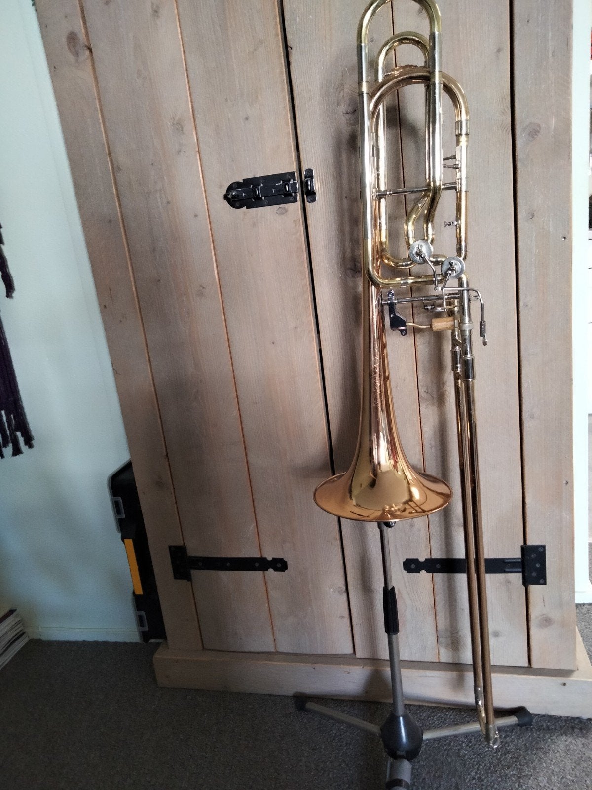 trombone, bastrombone, Ophalen, Gebruikt, Bas, Met koffer