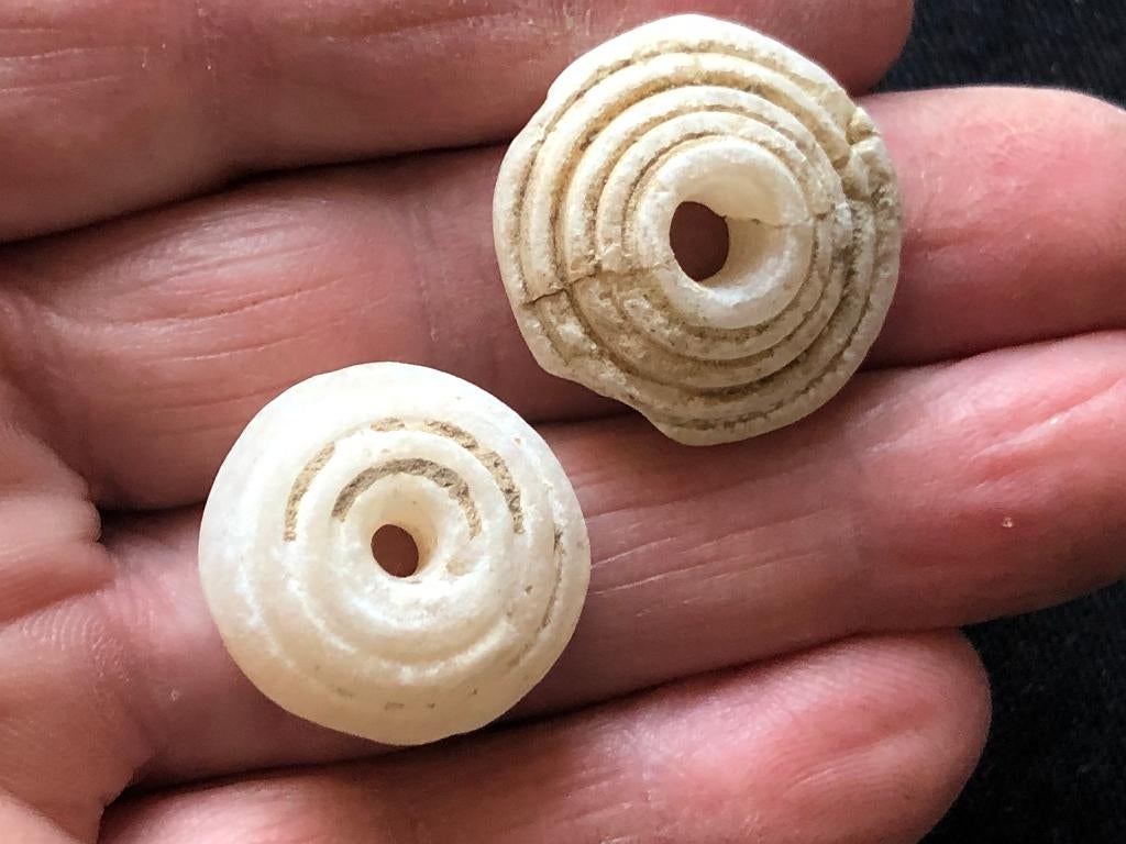 Bodemvondst Archeologische SPINSTENEN van ALBAST 4000jr oud!, Ophalen of Verzenden