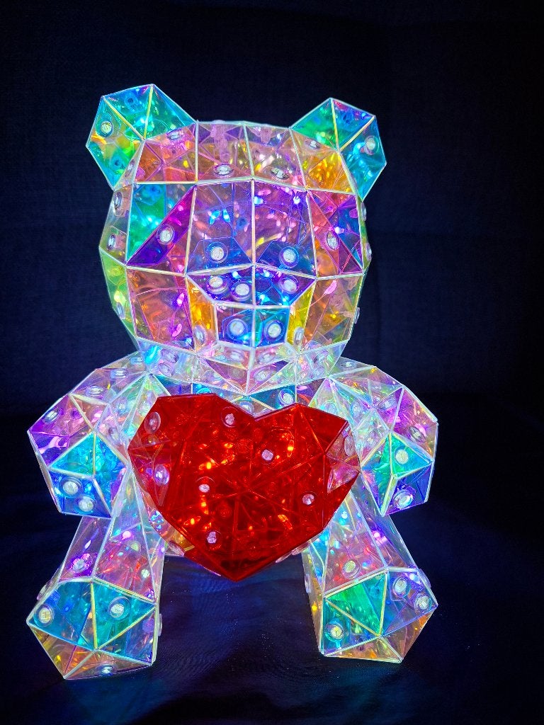Led decoratie Teddy Bear lamp, Kunststof, Gebruikt, Ophalen of Verzenden, Sfeerlamp